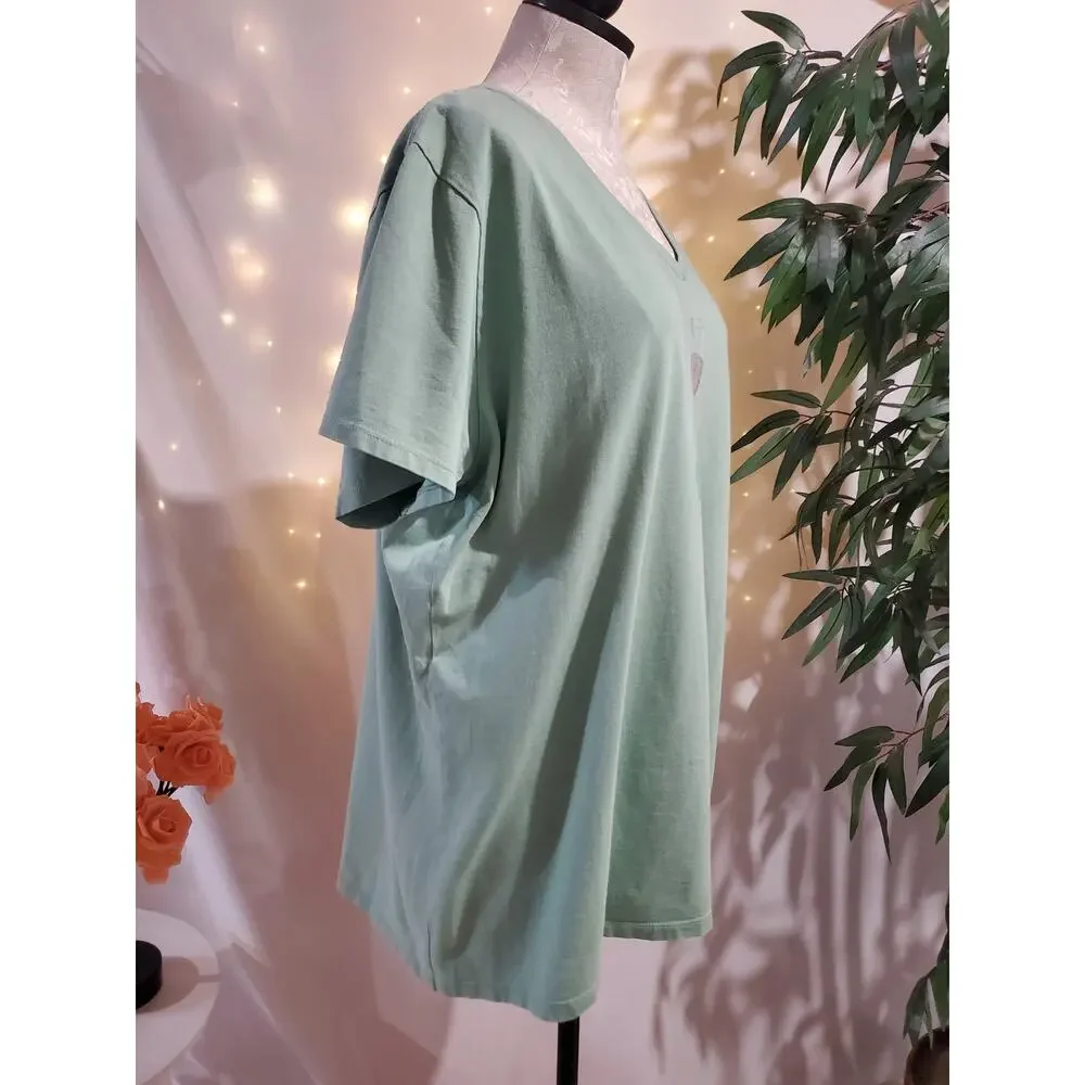 Life is Good Wine Classic Fit Crusher Tee Womens Plus XXL V-Neck Short Sleeve - Picture 5 of 8